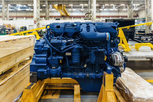Modern diesel engine for heavy-duty trucks affected by Euro 7 emission regulations