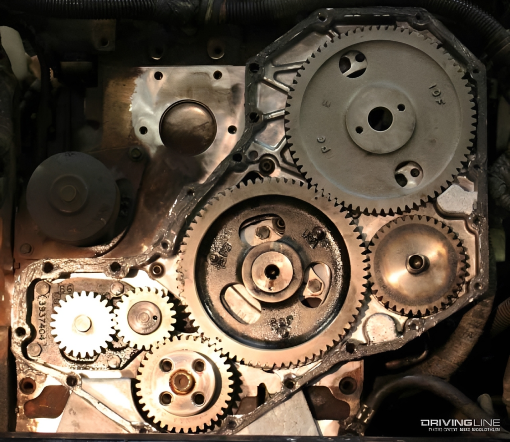 Diesel engine camshaft, crankshaft and injection pump timing gear system （Camshaft Position Sensor）