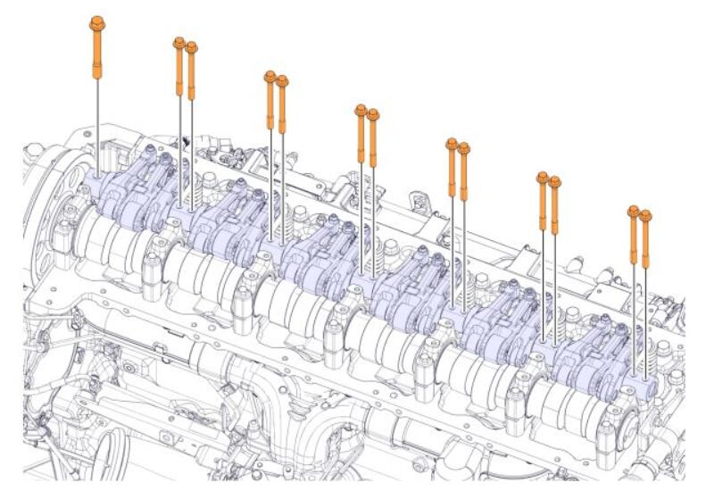 Volvo D13 Rocker Shaft