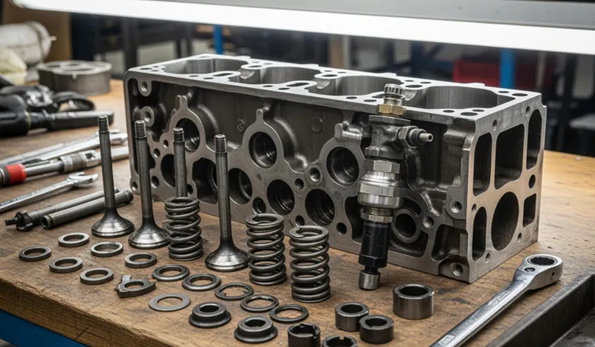 New OEM cylinder head assembly for Cummins NT855 diesel engine ready for installation (2) New OEM cylinder head assembly for Cummins NT855 diesel engine ready for installation