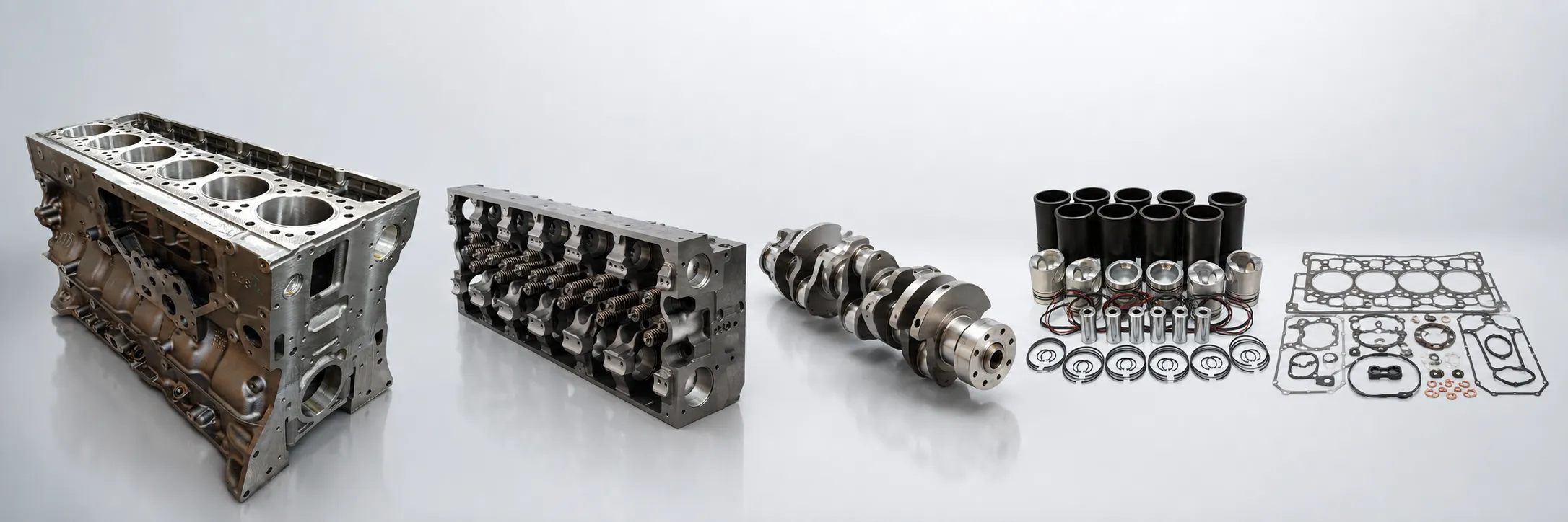 Cylinder head and engine-core parts used for B2B replacement sourcing