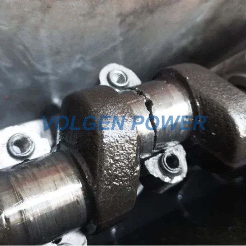 Common diesel camshaft wear patterns including pitting scoring and follower damage