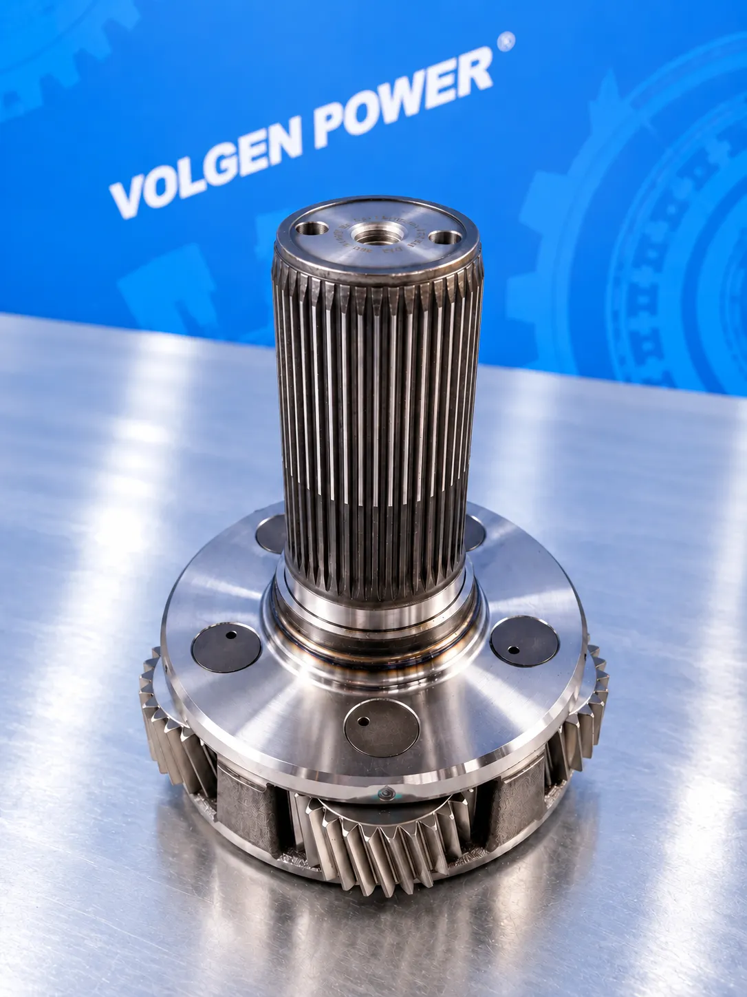 ZF transmission planetary carrier and splined shaft assembly for commercial vehicles