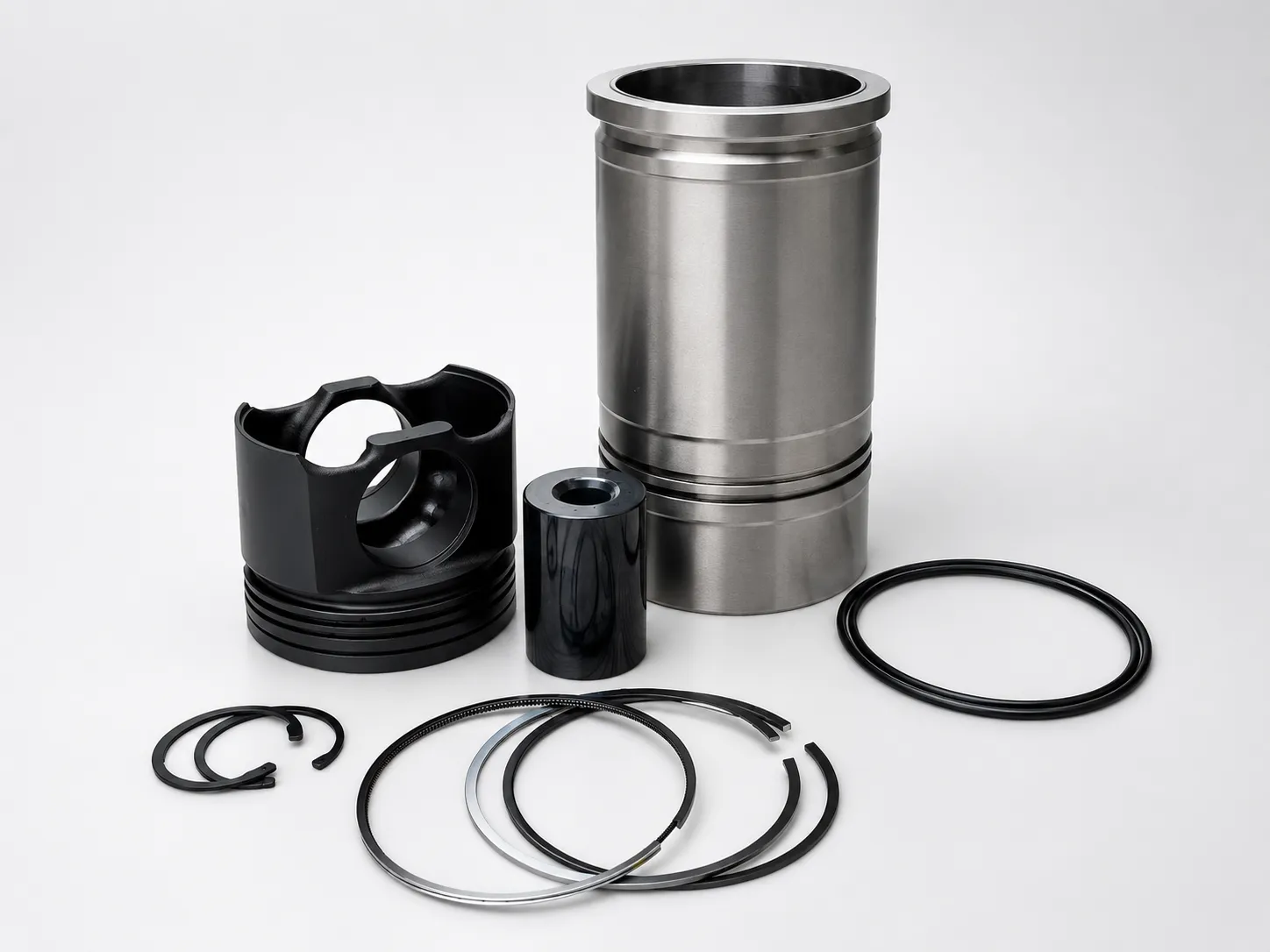 Ford engine piston liner and ring kit for heavy duty diesel engine overhaul