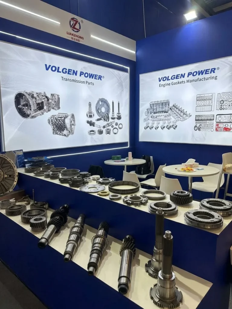Volgen Power booth at Automechanika Frankfurt 2026 in Messe Frankfurt, displaying engine parts, gasket kits and transmission components.